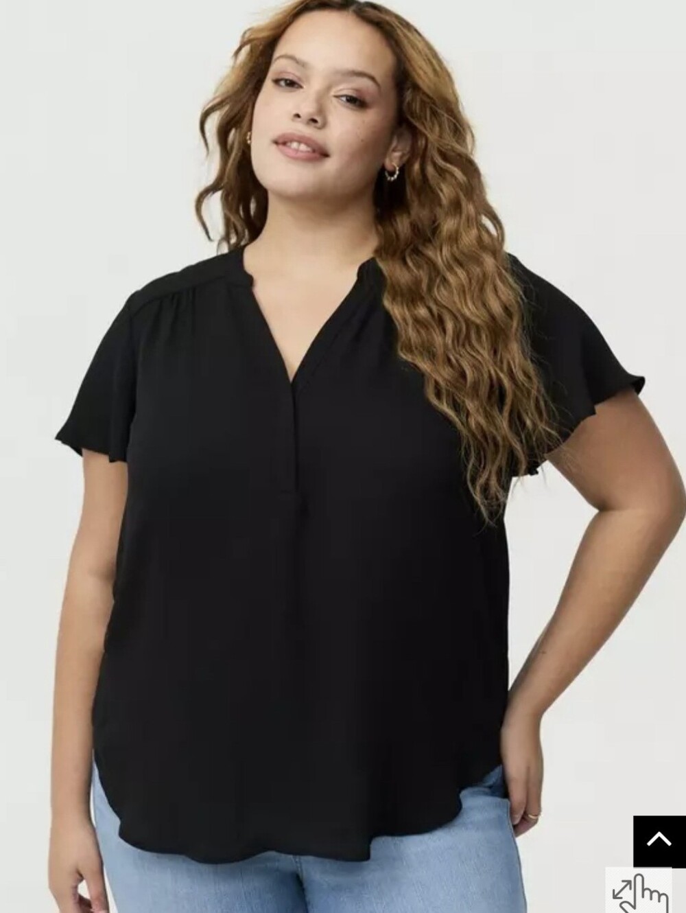 Torrid Harper Flutter Sleeve Blouse